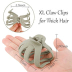 Jumbo Hair Claws for Thick Hair - 5 Pcs Giant Clips, Extra Large Hair Accessories for Women