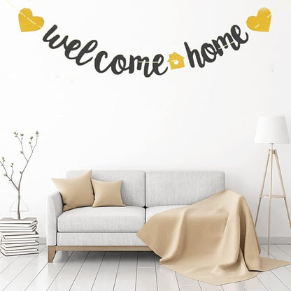 Welcome Home Banner with Two Heart and A Vivid Home Sign Flash Party Decorations - Image 4