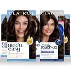Clairol Nice'n Easy Permanent Hair Dye, Dark Brown, Pack of 5 (4 Pack + Root Touch-Up 2 Pack)