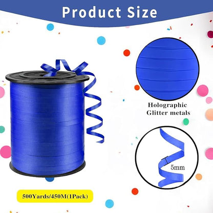 500 Yard Premium Dark Blue Curling Ribbon Balloon String, 3/16" - Image 2