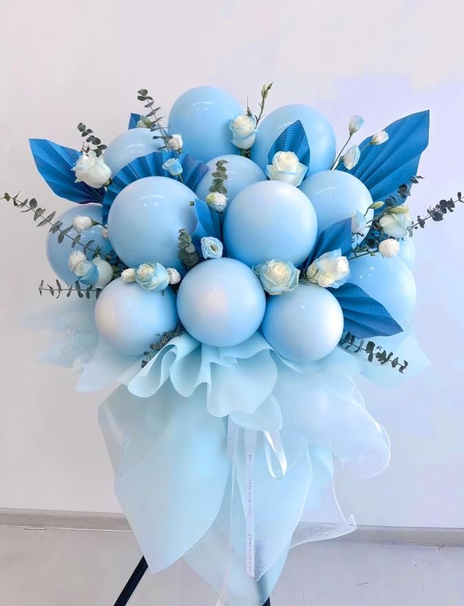 Light Blue Balloons, Pastel Blue Balloons - Image 5