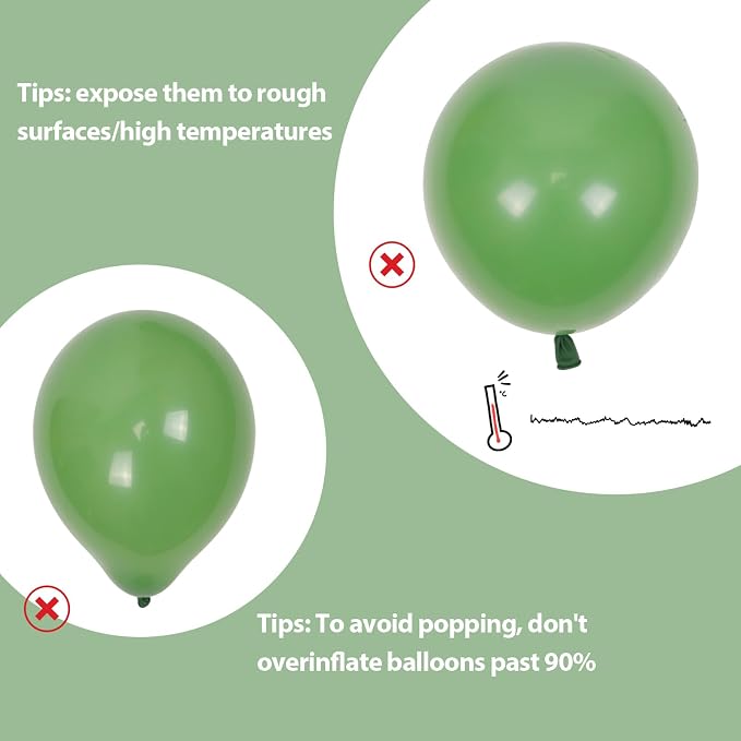 Awenztech 110pcs Sage Green Balloons, 18 12 10 5 inch Sage Green Balloons - Image 4