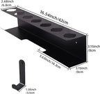 Dyson Airwrap Holder, Aluminum Dyson Airwrap Wall Mount Black with 7 Custom Slots & Cable Hook, Dyson Organizer Wall Mounted for Bathroom BANJEKT