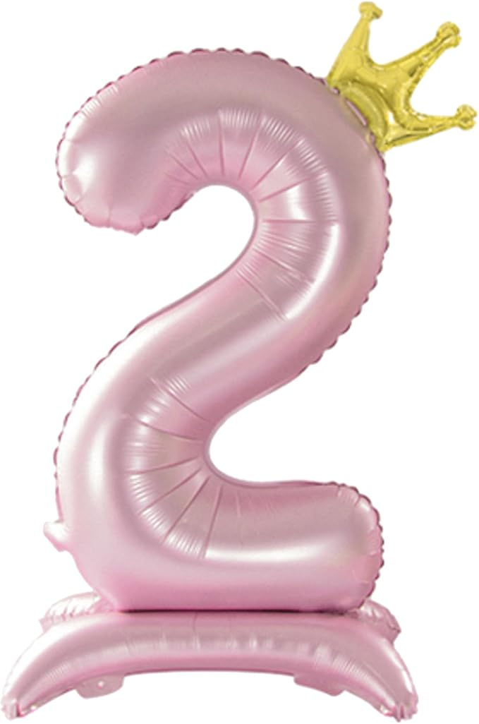 Crown Pink Number 2 Balloon by Tellpet