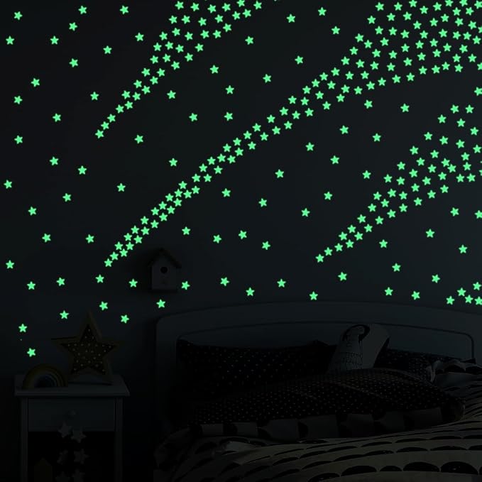200pcs Glow in The Dark Luminous Stars Fluorescent Noctilucent Plastic Wall - Image 6