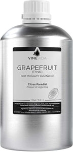 VINEVIDA Pink Grapefruit Essential Oil - Gallon Grapefruit Oil Undiluted - Bulk Gallon Essential Oil Soap Making Safe Skin - DIY Candle Scents Candlemaking Scents - 8 lbs Grapefruit Oil 3948.87 ml