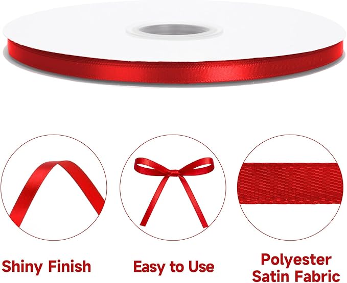 KINGLAKE Red Satin Ribbon - Image 3