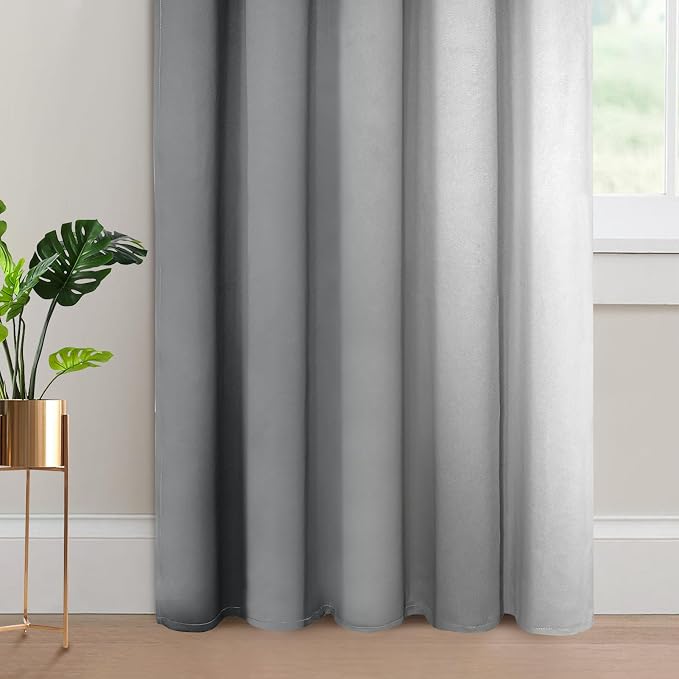 Yakamok Ombre Curtains Grey and Greyish White - Image 4