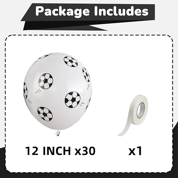 Soccer Balloons 12 Inch Soccer Ball Balloons - Image 2