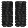 JessLab Spiral Hair Ties, 20 Pcs Traceless Phone Cord Hair Ties No Crease Spiral Bracelet Plastic Coil Ponytail Holders No-Damage Headband Hair Accessory for Girls Women Ladies Gift, Black Matte