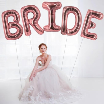 Rose Gold Bride Balloons 40 Inch Wedding Balloons Bridal Shower Balloon - Image 5