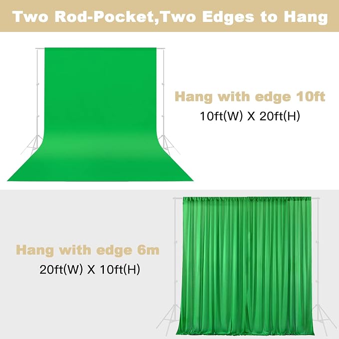10X20ft Large Green Screen Backdrop - Image 3