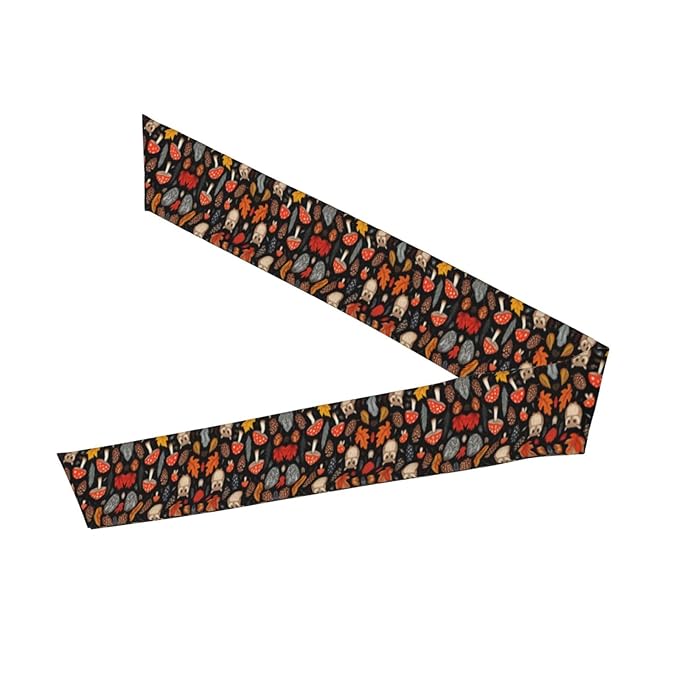 Men Women Novelty Sports Sweat Bands Hair Accessories for Sports Workout Shower, Elastic Multi Style Floral Owls Fall Leaves Mushroom Hair Band Headdress