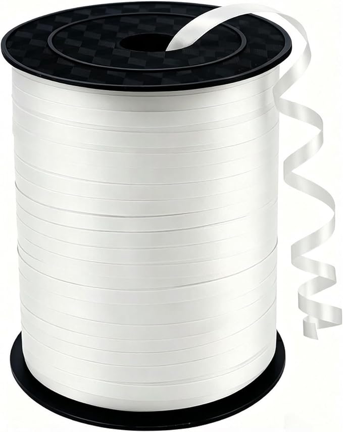 Premium White Curling Ribbon, 500 Yard by weizedm
