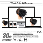 HMD Tousled Updo Messy Bun Hairpiece Hair Extension Ponytail with Elastic Rubber Band Updo Ponytail Hairpiece Synthetic Hair Extensions Scrunchies Ponytail Hairpieces for Women