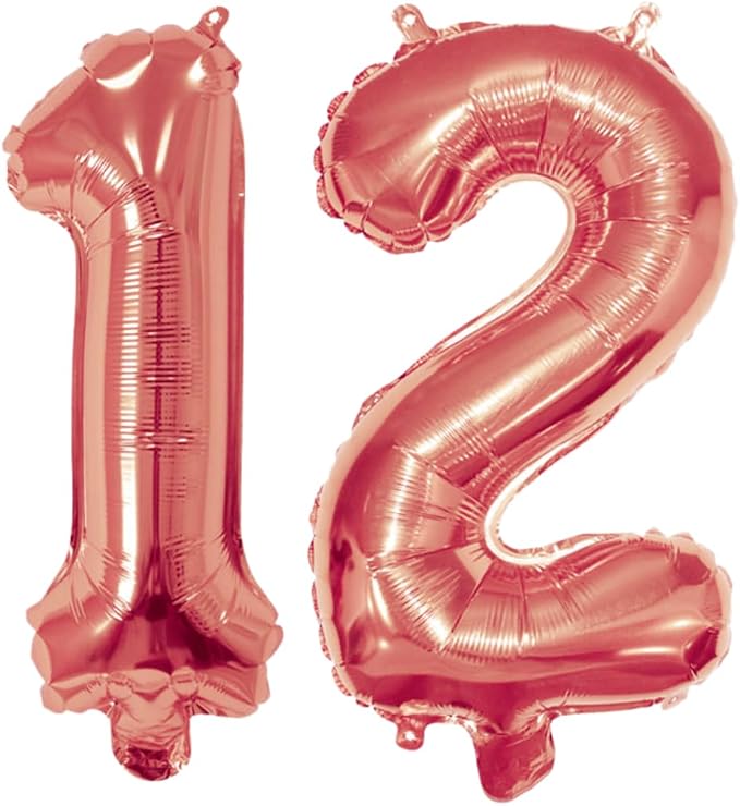 Number 12 Balloon Foil Mylar Balloons by YPSelected