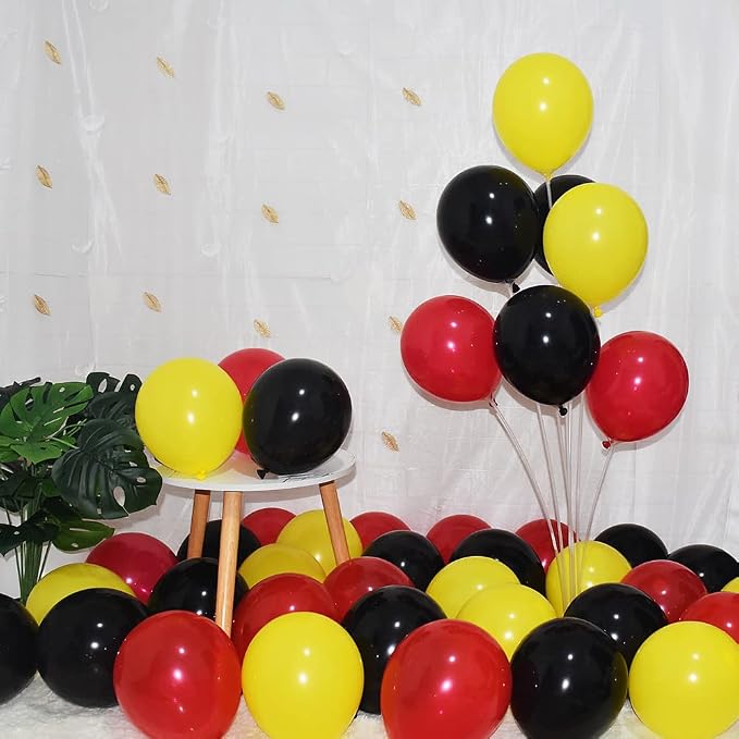 300 Pack Red Black and Yellow Balloons by BAOKUANHU