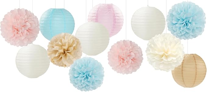 Light-Blue Pink Champagne Gender-Reveal Party-Decorations - Image 7