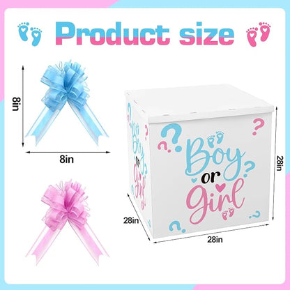 AmazingSpark 28in Giant Gender Reveal Gift Box - Image 2