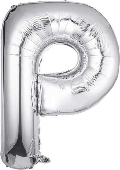 Single Aluminum Hanging Foil Film Silver Letter Balloons P 40 Inch | by FFNIU