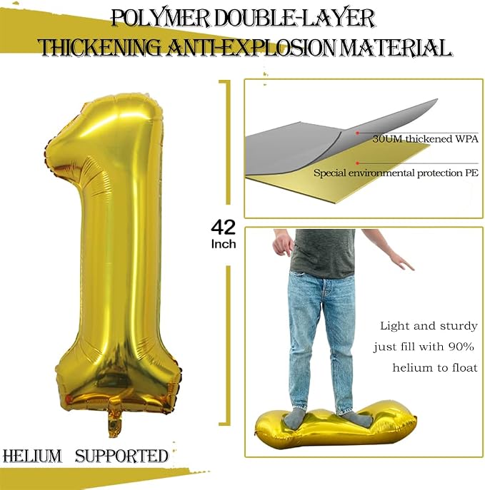 Number 18 Balloons for 18th Birthday Sweet 18 Party Decorations, 42 Inch Jumbo - Image 3