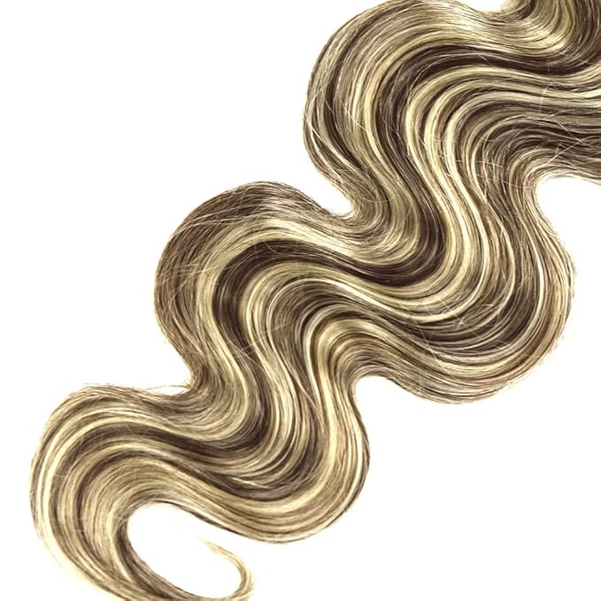 Highlight Bundles Human Hair Blonde Body Wave Bundles12 14 16 Inch Niegmeag Brazilian Virgin Remy Hair Extensions 2 Tone Blonde and Brown Body Wave Bundle 300g