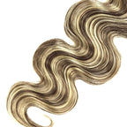 P4/613 Body Wave Bundles Human Hair Highlight Bundles Niegmeag 2 Tone Blonde Mixed With Brown Human Hair Bundle 14 16 18 Inch Brazilian Virgin Remy Hair Extensions