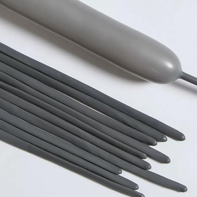 260 Balloons Grey, Thickened 100 Pack Long Balloons Twisting Skinny Magic by VHUWE