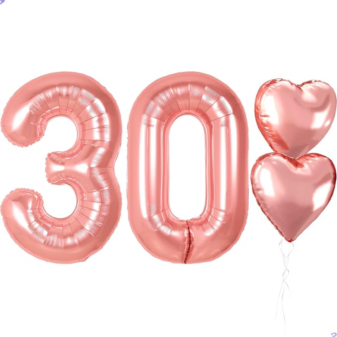 40 inch Rose Gold Birthday Balloons by Unknown