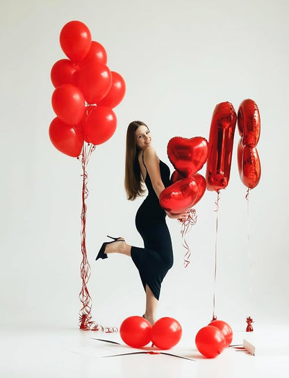 Red Balloons, 12 Inch Red Latex Balloons - Image 6