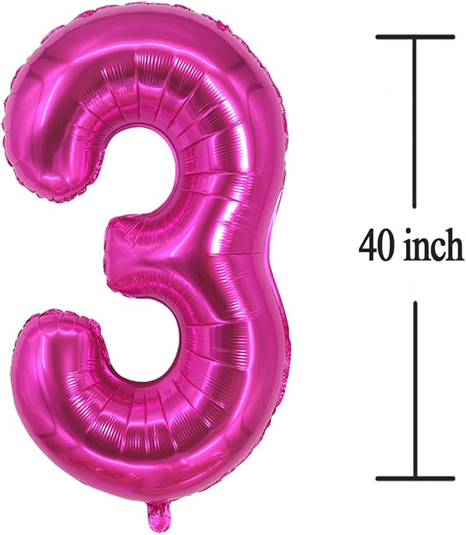 Jonhamwelbor Hot Pink Number 30 Balloon Dark Pink Number 30 Balloon Jumbo Giant - Image 2