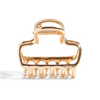 Kitsch Open Shape Metal Hair Clips for Women - Durable & Elegant Metal Claw Clips | Strong Hold for Updo and Half Up Styles | Ideal Gifts for Women - Gold, 1pc