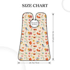 Waterproof Beard Trimming Bib, Non-Stick Hair Catcher for Men Shaving, Grooming Apron for Husband Dad, Fall Leaves Floral Flowers Foxes Shave Bib