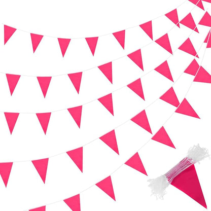 Tatuo 200 Feet Solid Pennant Banners Flags String Triangle Hanging DIY Bunting by Tatuo
