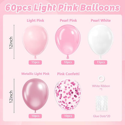 Light Pink and White Balloons - Image 2