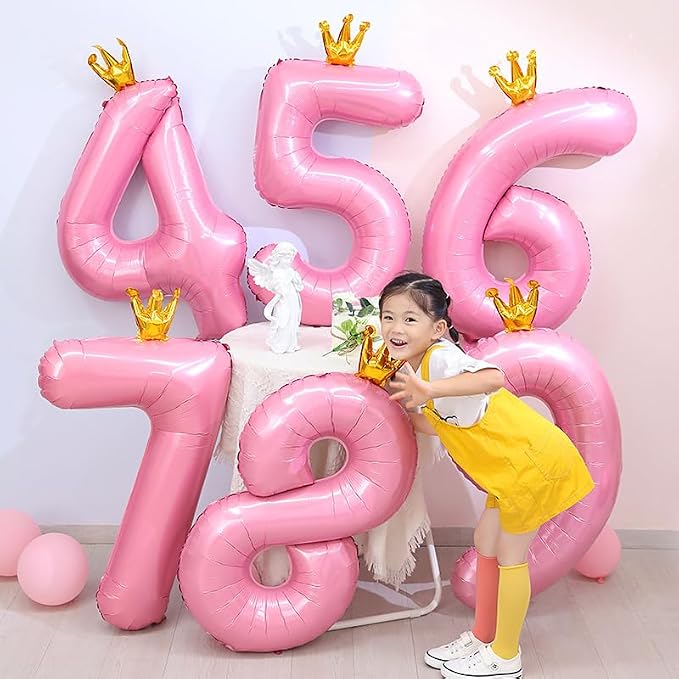Giant Pink Number 10 Balloon - Image 3