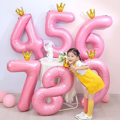 Giant Pink Number 10 Balloon - Image 3