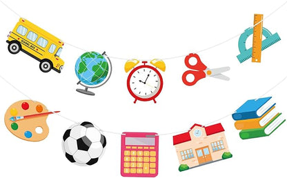 Hooqict Back to School Banner Decorations Welcome Back Party Banner by Hooqict