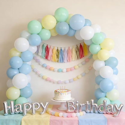 Blue and Green Balloons, Baby Shower Balloons 50Pcs 12 Inch Pastel Light Green - Image 6