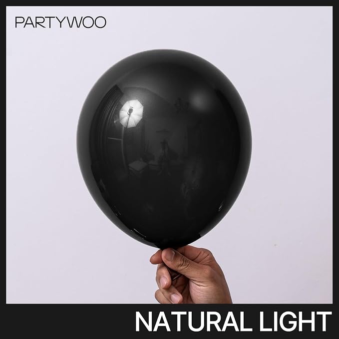 PartyWoo Black Balloons 85pcs Different Sizes of 18 12 10 5 Inch | Balloons - Image 2