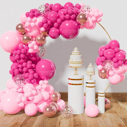 Pink Balloon Arch Garland Kit by Qikoolaa