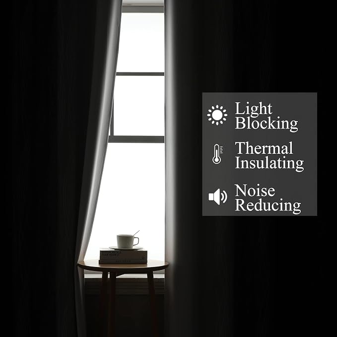 Ombre Blackout Curtains 102 Inches Long 2 Panels Set, Full Room Darkening - Image 3