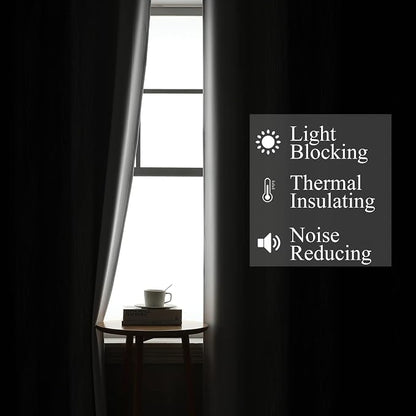 Ombre Blackout Curtains 102 Inches Long 2 Panels Set, Full Room Darkening - Image 3