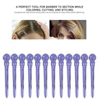 Hair Styling Clips, ANGGREK 12pcs/Box Hair Styling Clips Hairdressing Salon Sectioning Hairpins Duck Billed Hair Cutting Clips for Thick and Thin Hair Salon Styling 6 Colors()