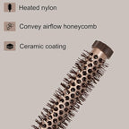 Volume Wand - Round Blow Dry Brush for Hair Styling | Compact Barrel Set with Heat-Resistant Bristles, Lightweight Frame for Bang Shaping, Beard Grooming, Root Lifting and Fringe Curling