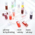 NOONI Korean Lip Oil Set - Applecherry & Appleplum | Long-Lasting, Moisturizing, Plumping, Revitalizing for Dry Lips, Waterproof, No Peel Off, Stocking Stuffers, 0.12 FL Oz x 2ea