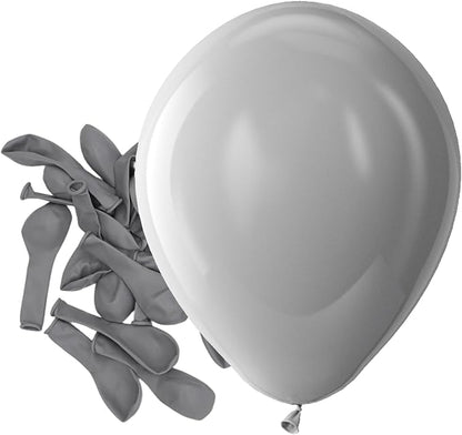 Bezente Gray Latex Matte Party Balloons 150 Pack 5 inch Small | Pastel Grey by Bezente