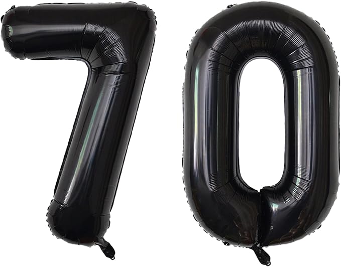 Number Balloons Black Party Balloon by United-UnicornsParty