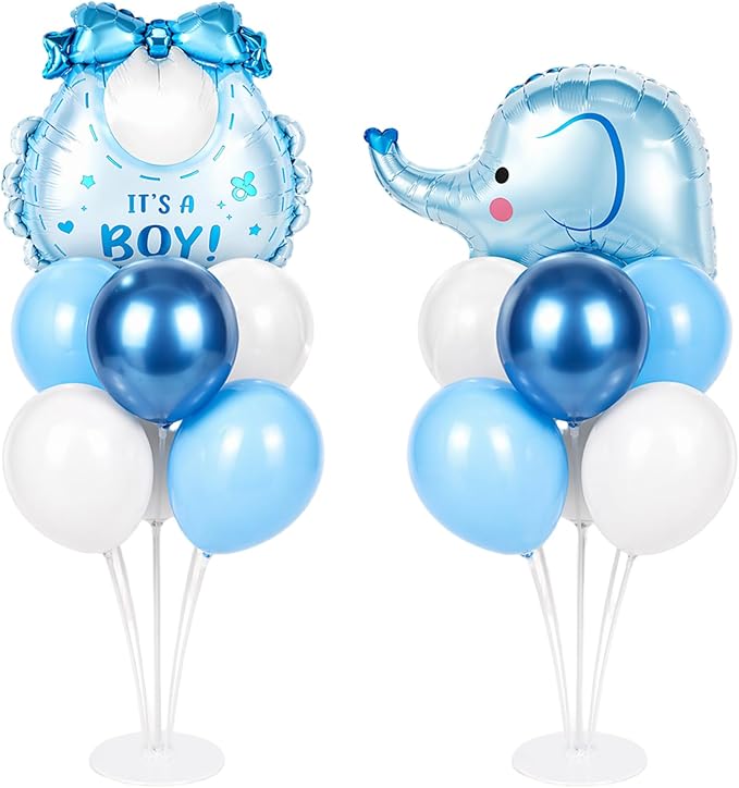 Elephant Baby Shower Decorations Party Balloons Stand Kit 2 Sets by Naozinebi