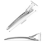 30 Pack Hair Clips for Women Styling - 10 Pcs 3.5" Sectioning Duckbill Clips + 20 Pcs 1.89" Snap Clips | Metal Barrettes for Thin Hair, Girls Hair Accessories (Non-Slip)